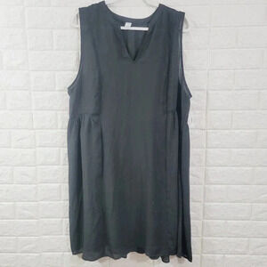 Old Navy Women's Mini Dress Mesh Sleeveless Split Neck Black Size XL
